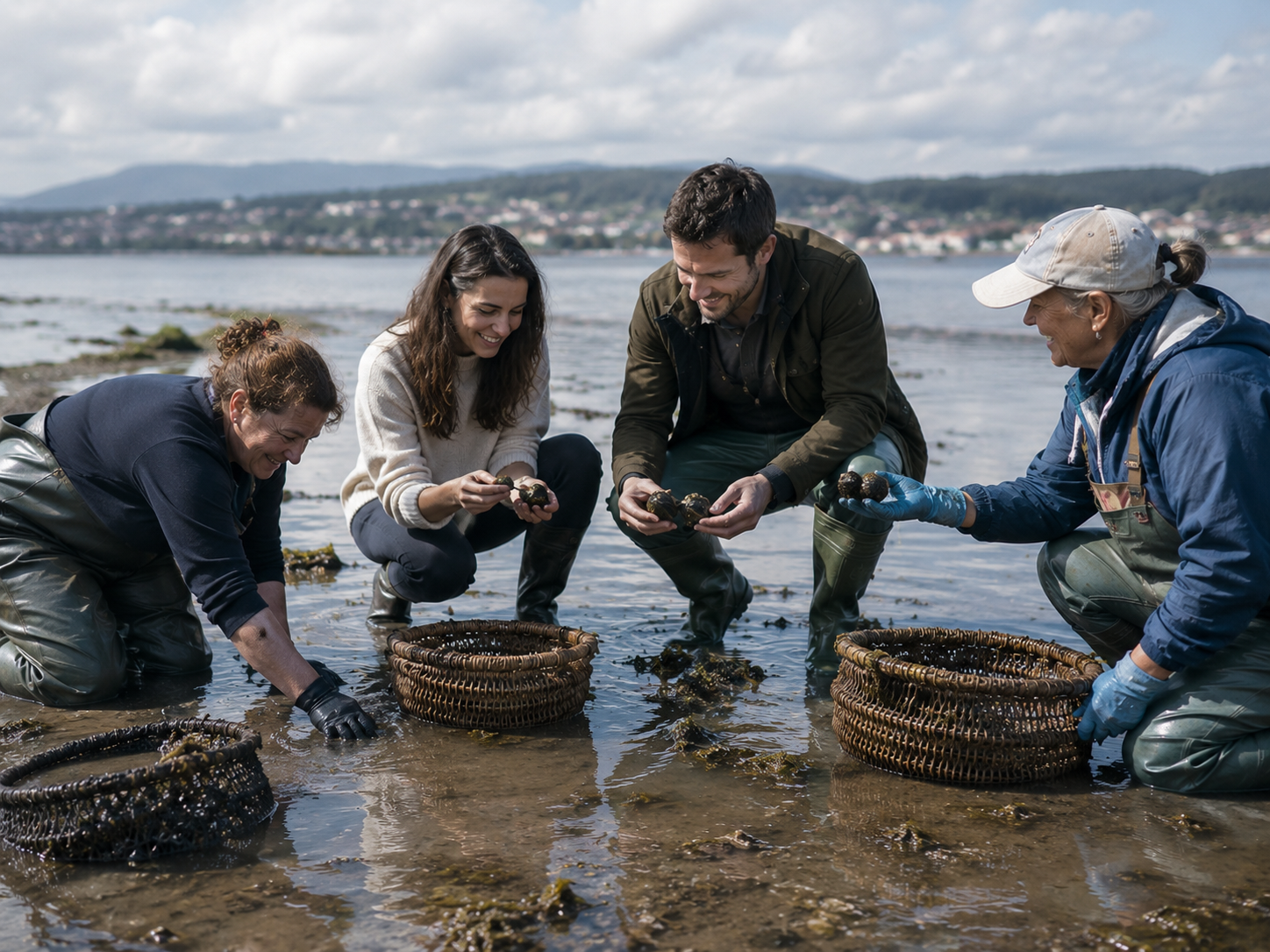 Shellfishing in the rías